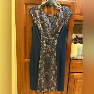 Beautiful JS Collections blue dress.   Size 10